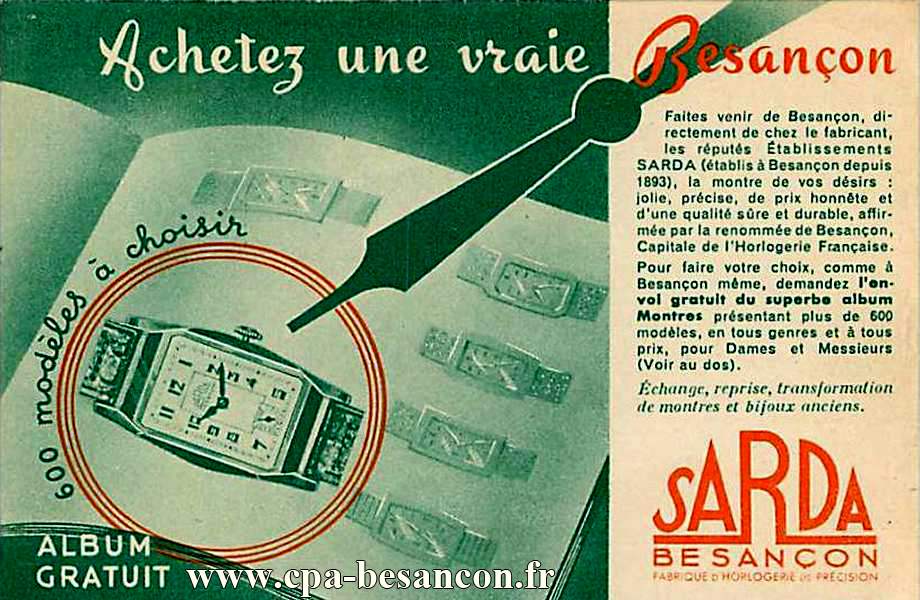 SARDA BESANÇON - Achetez une vraie Besançon